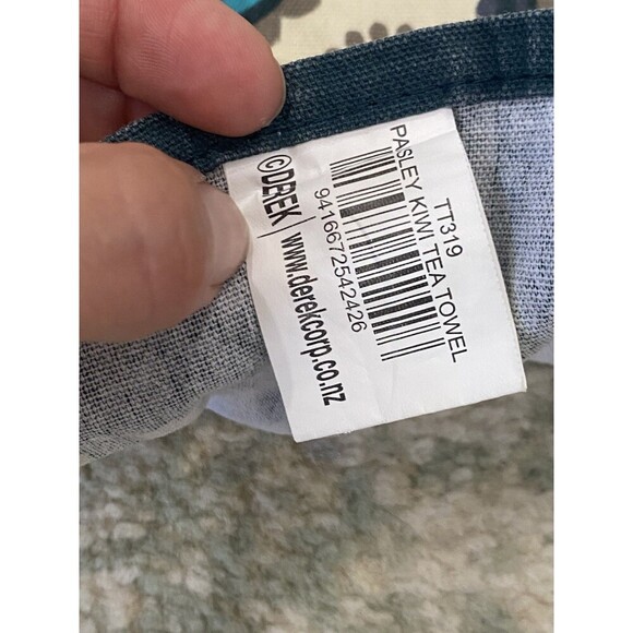 New Zealand Tea Towel Bar Kitchen 28 x 18 by Derek 100% Cotton Kiwi Paisley - Picture 6 of 9